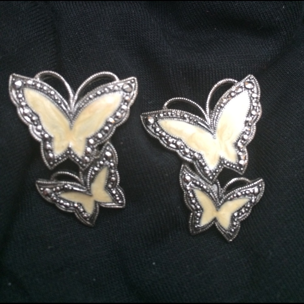 Large statement butterfly earrings
