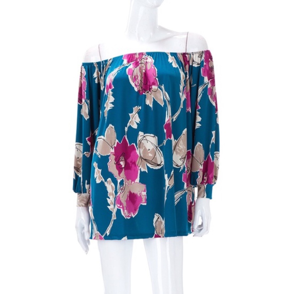 Brand new- Floral print off the shoulder top