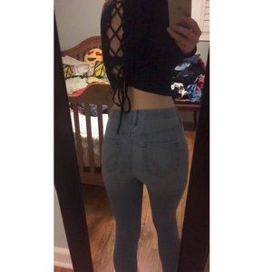 Fashion nova lace up back crop top