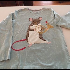Mini Boden Embroidered Long Sleeve Tee, size 9-10