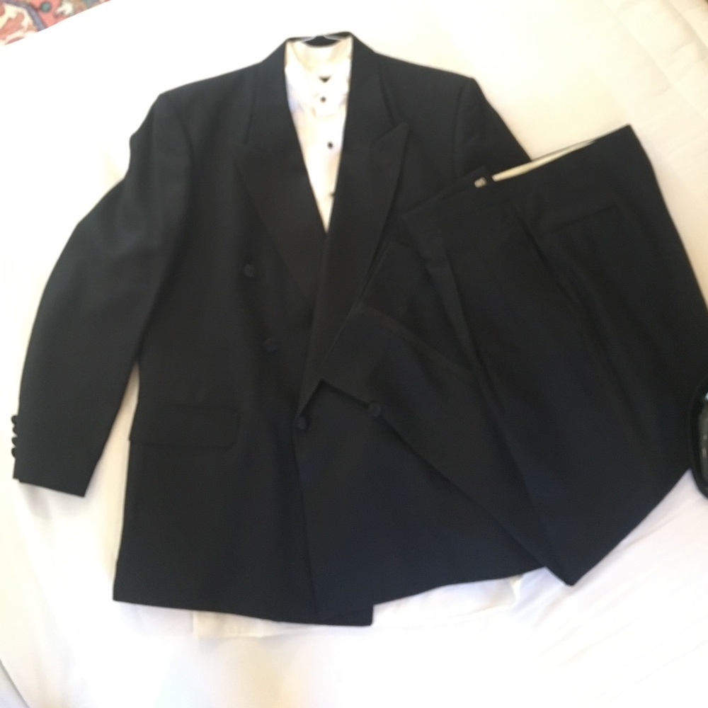 Aquascutum Double Breasted Silk Tux and Shirt