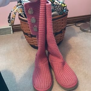 Pink knitted Uggs