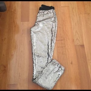 Gold sequin leggings
