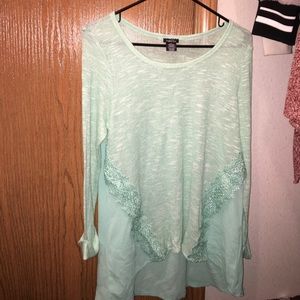 tealish sweater shirt