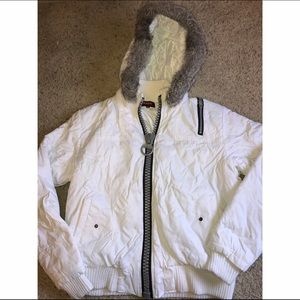 White Prada jacket!