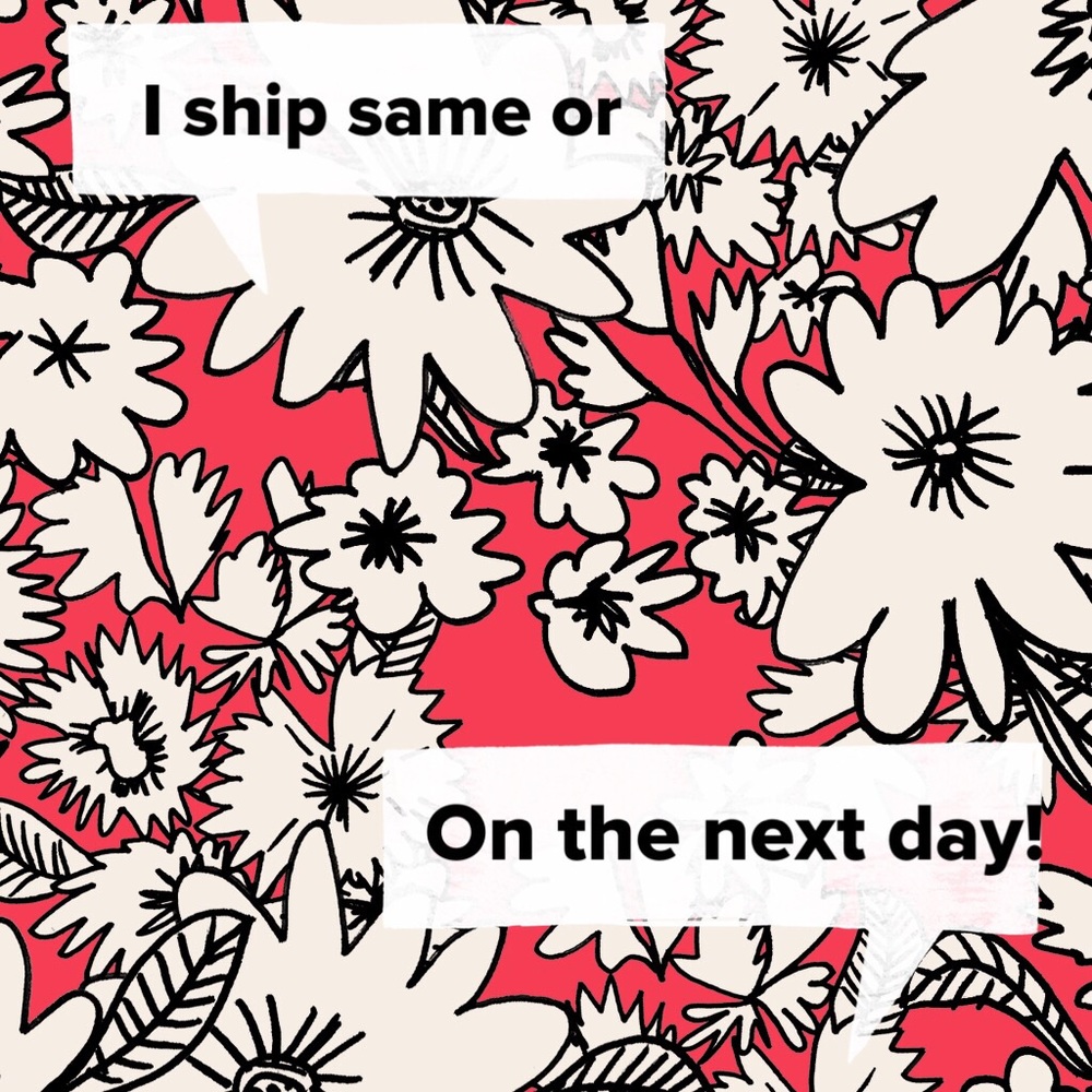 When you buy from me shipping is same or next day!