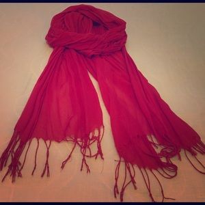 Coral pink scarf