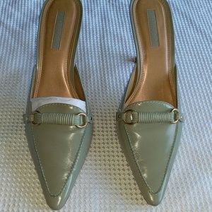 Unisa slide heels in light green