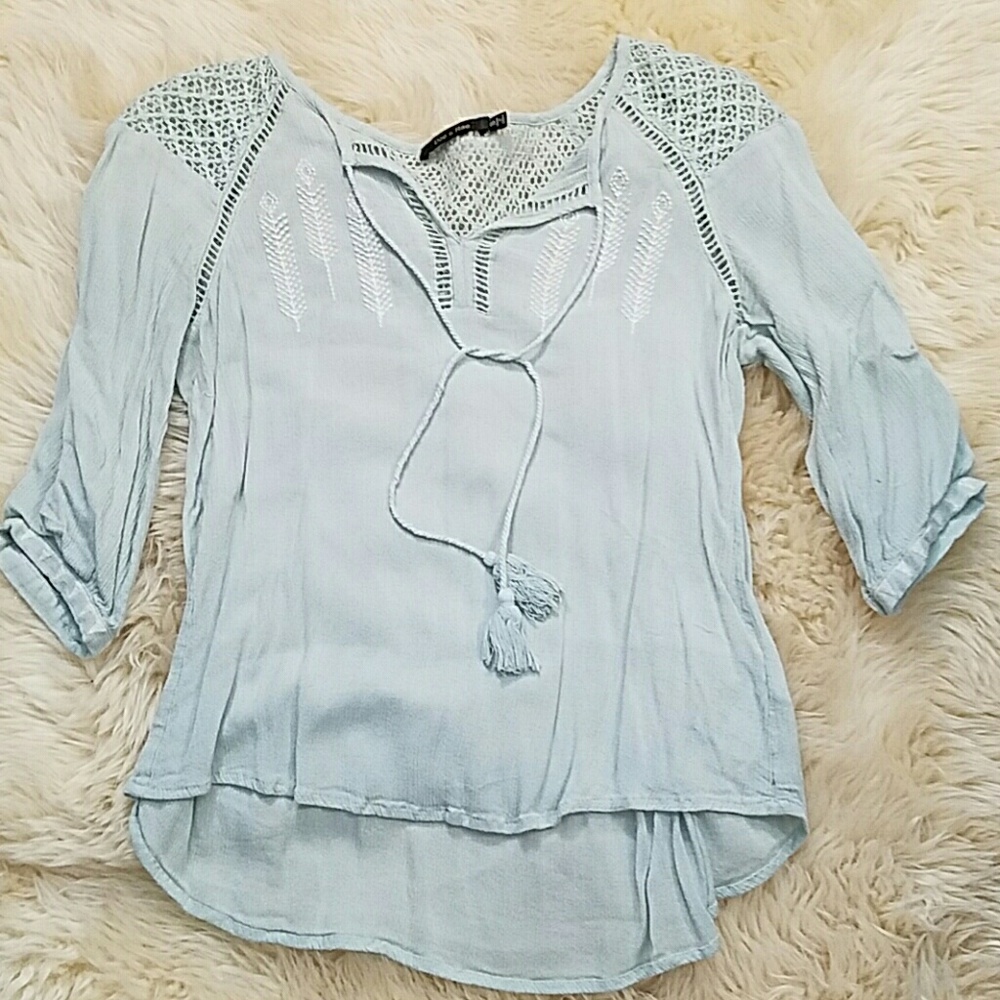 Mint Green Modcloth peasant blouse