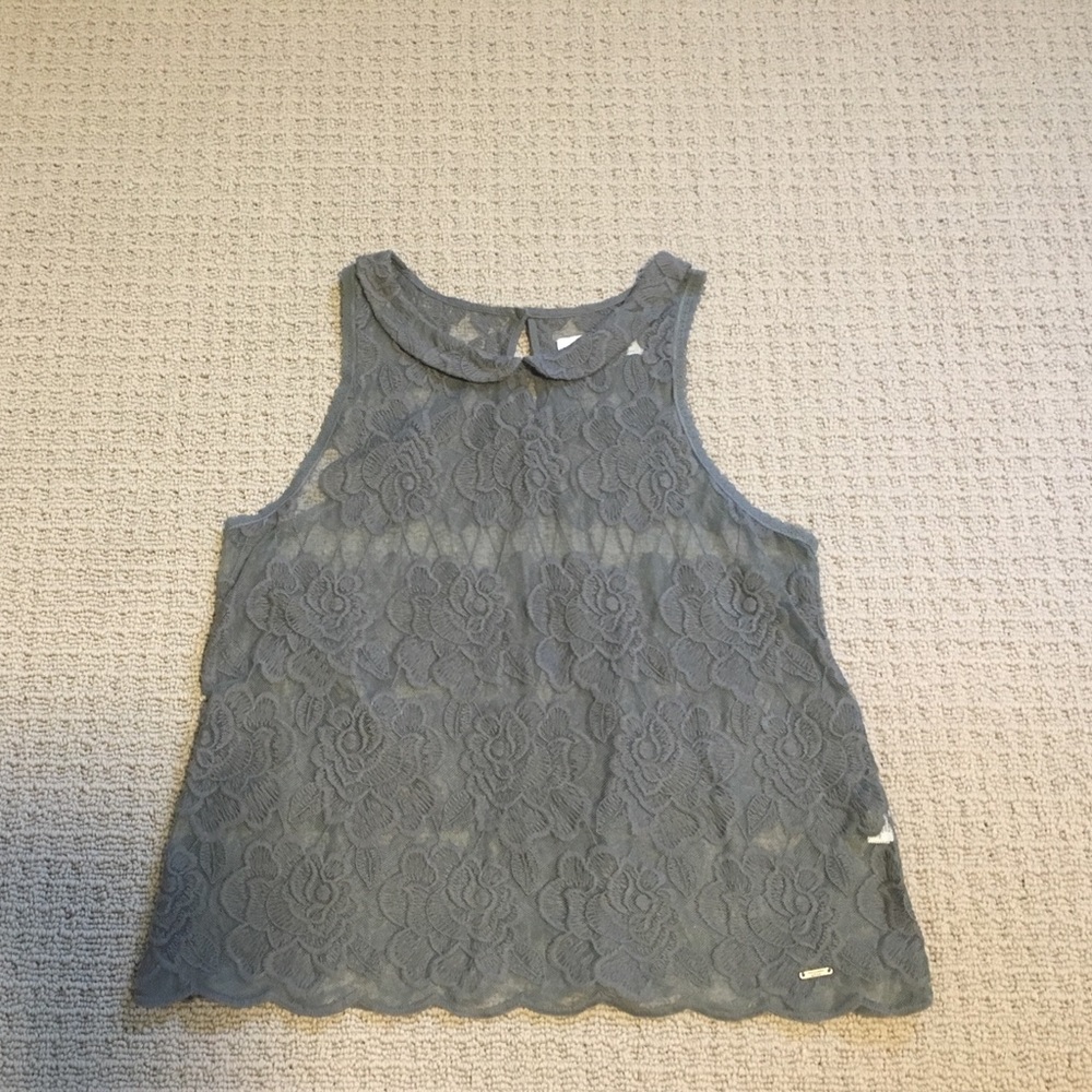 Abercrombie gray lace tank
