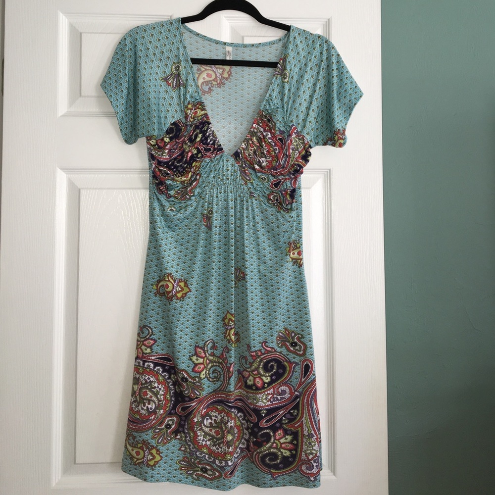 Printed anthropologie dress