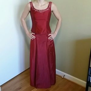 2 piece formal dress