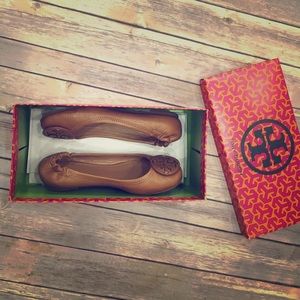 Tory Butch Royal Tan-Reva flats