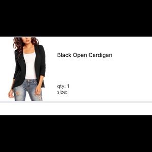 Black cardigan