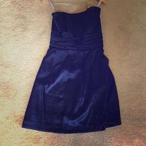 Navy blue davids bridal bridesmaid dress