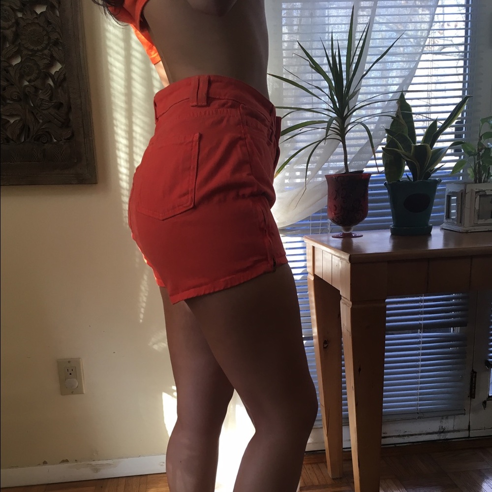 American Apparel high waist side zipper shorts