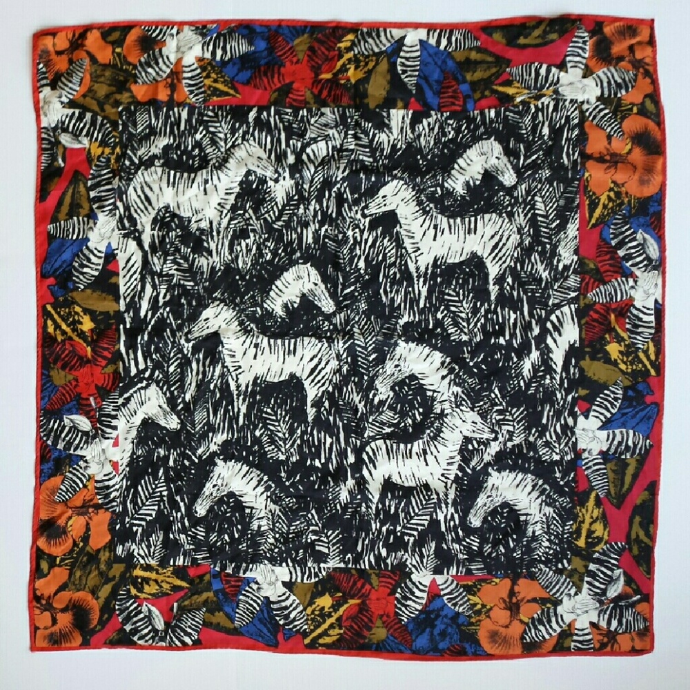 Vintage Zebra Scarf - 80s Era