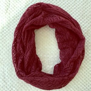 Burgundy infinity scarf