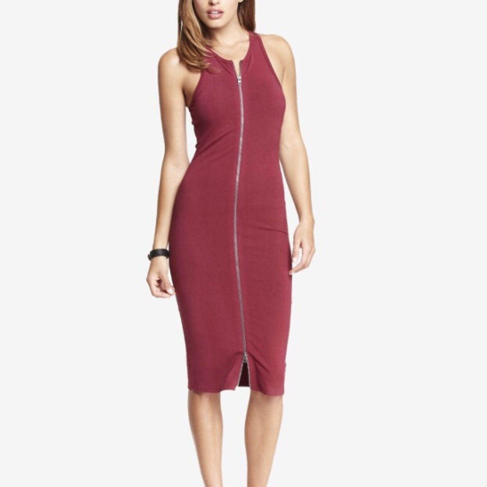 EXPRESS zipper midi dress ✨✨✨