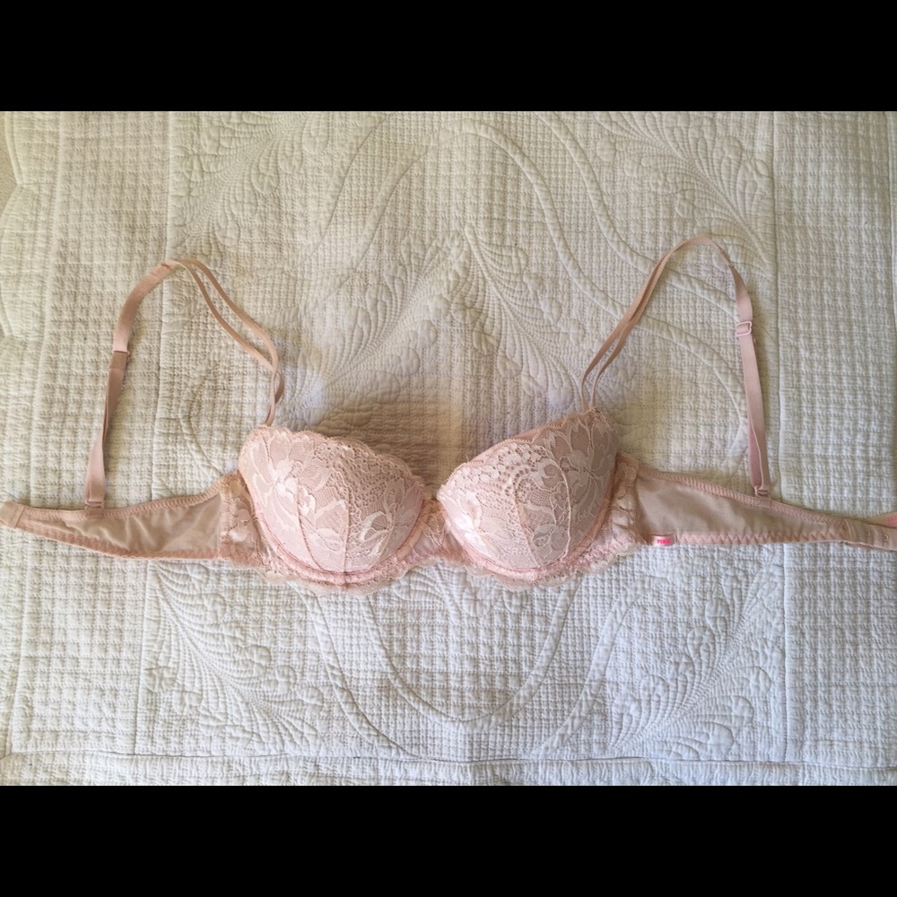 Blush date balconette push up bra