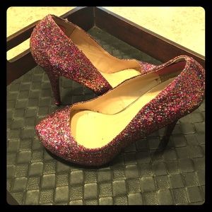 Michael Antonio Glitter Heels Size 7.5