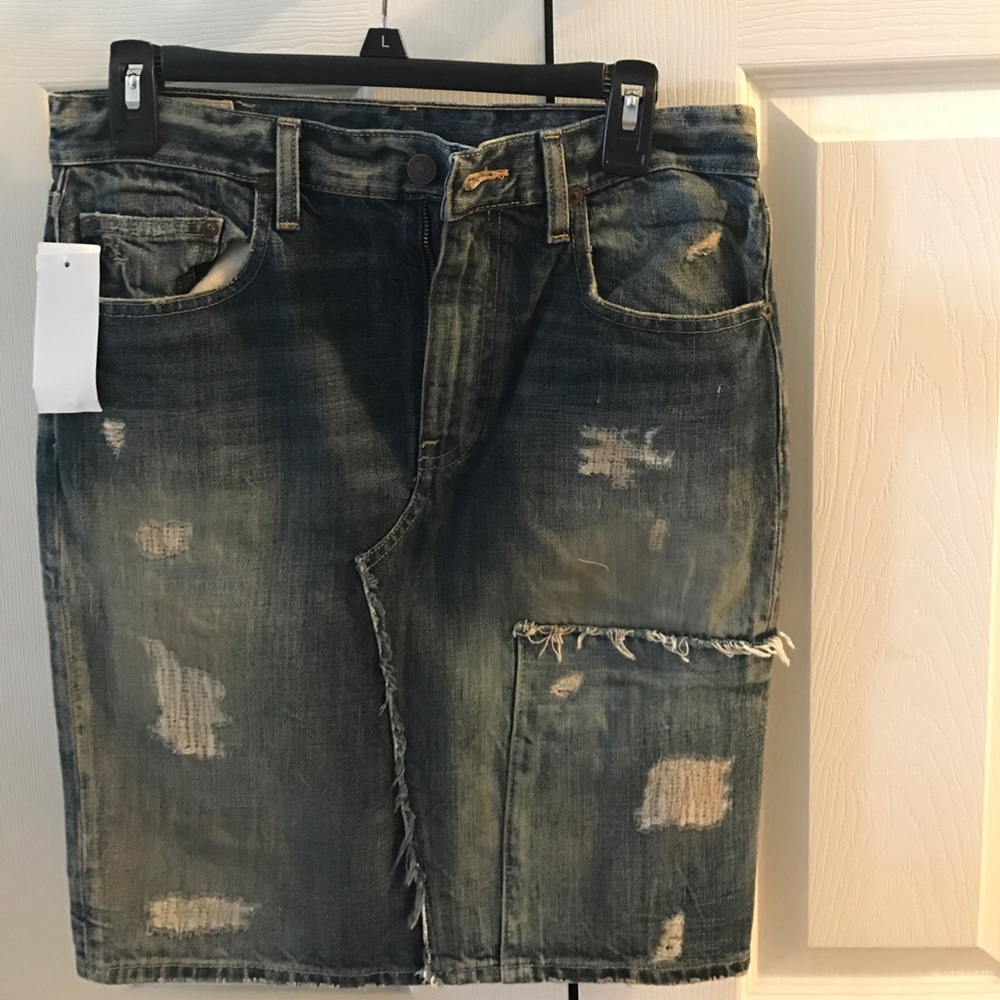 Perfect Polo patchwork Jean skirt