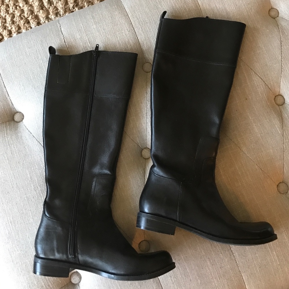 Nine West Cromie Black Riding Boots