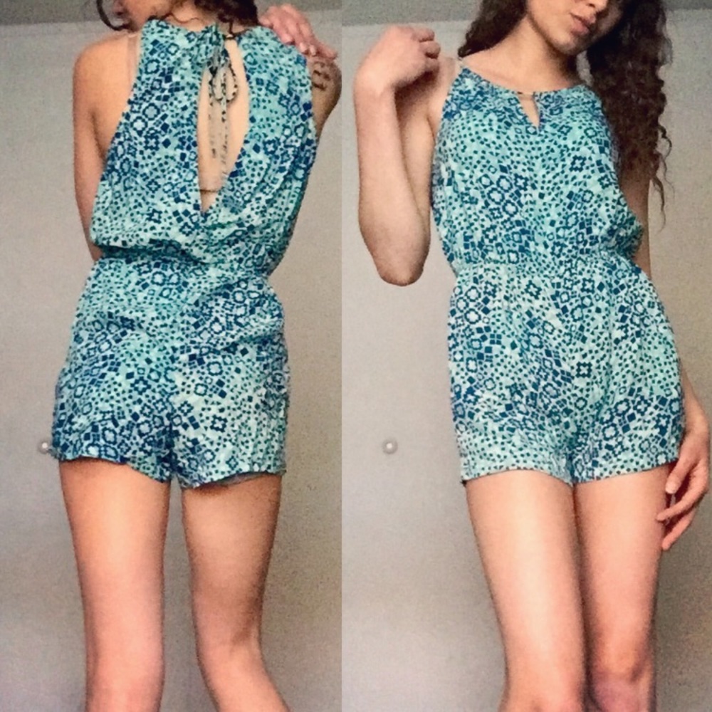 Geometric Print Romper