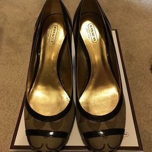 Coach Wedges (tan/brown)