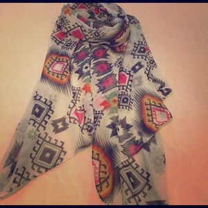 Pink Aztec scarf