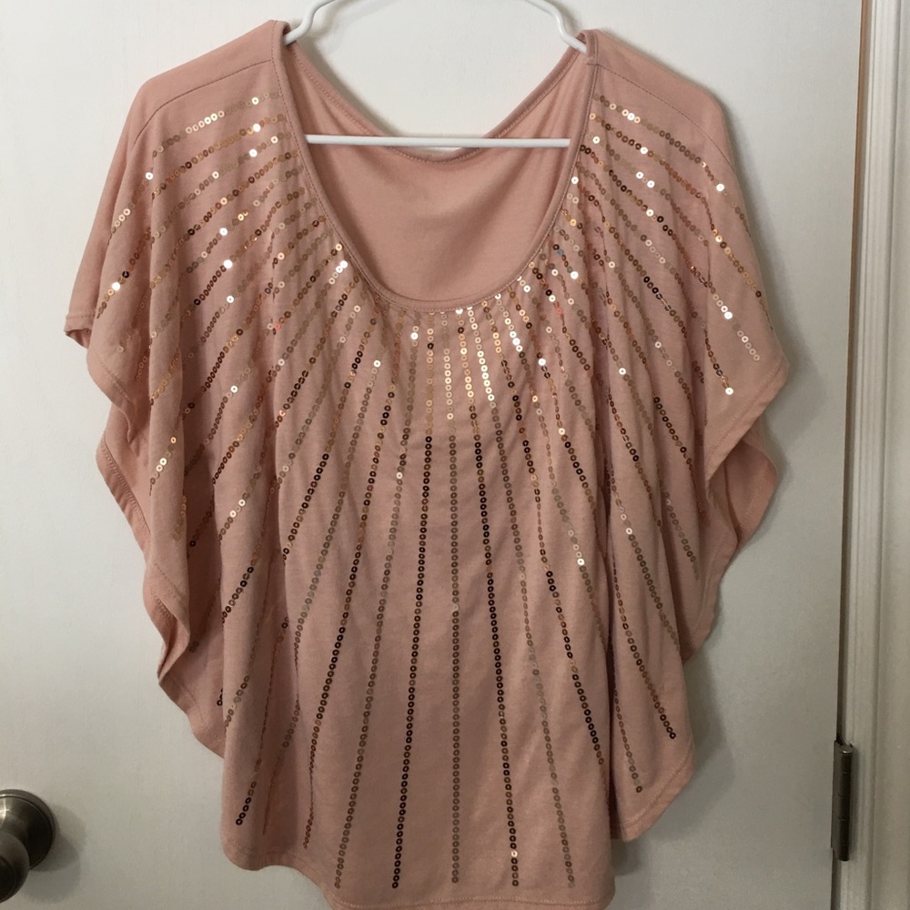 Pink sequin top