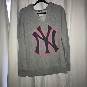 PINK Victoria'sSecret grey New York Yankees Hoodie