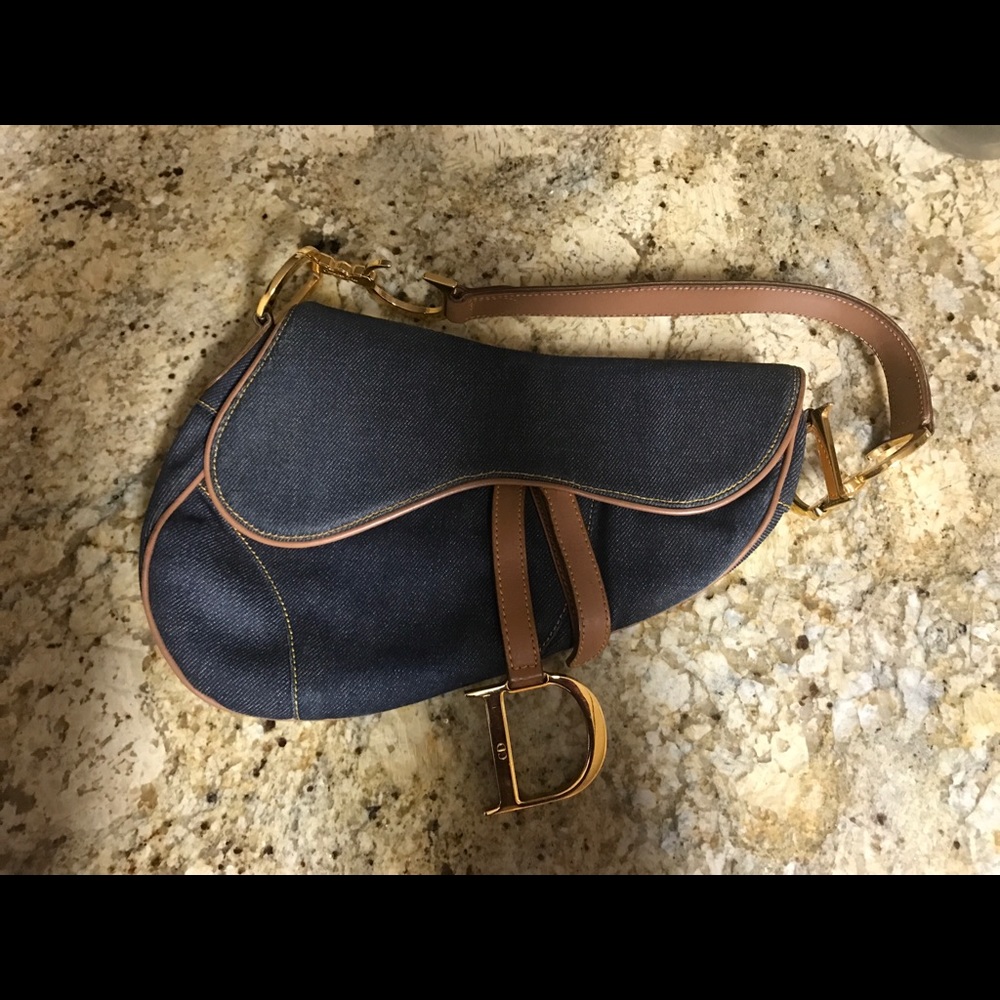 Authentic Dior Jean Saddle Bag