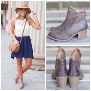 Taupe booties