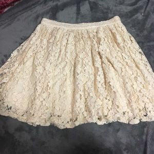 White cream lace skirt