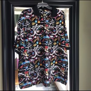 Mardi Gras polo style shirt by Nicole Miller