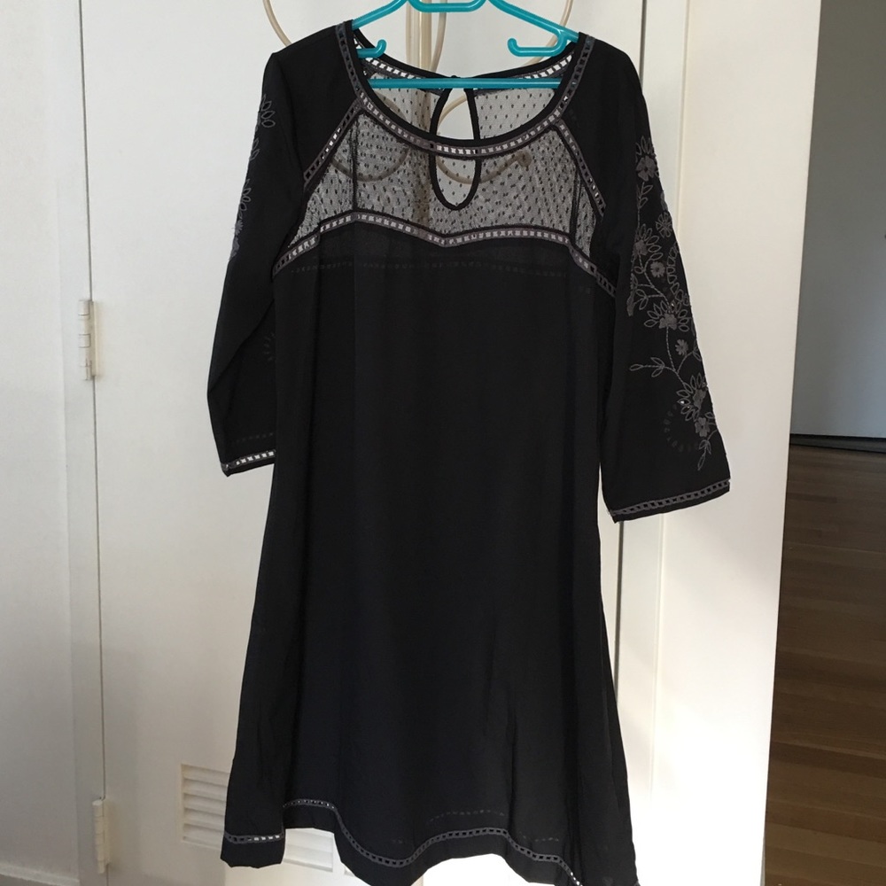 Kimchi Blue black silky dress, sz Small
