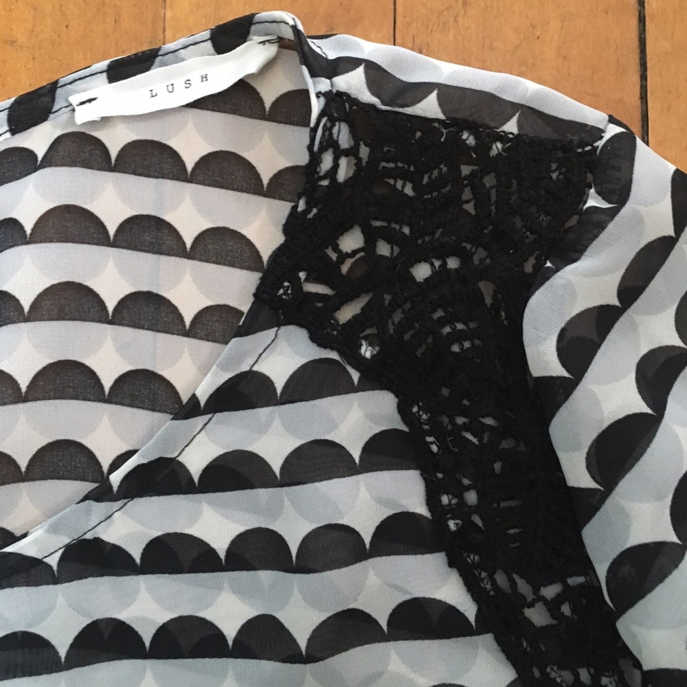 LUSH brand sheer blouse from NORDSTROM