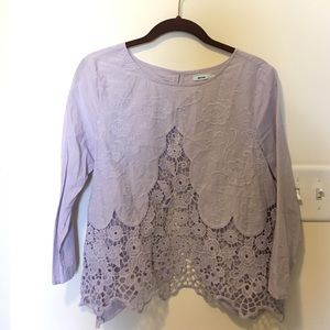 Urban Outfitters Lilac Blouse with open back