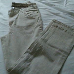 Christopher and banks beige denim jeans