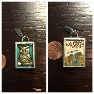 Gorgeous brass Jewel Kade necklace and owl charm