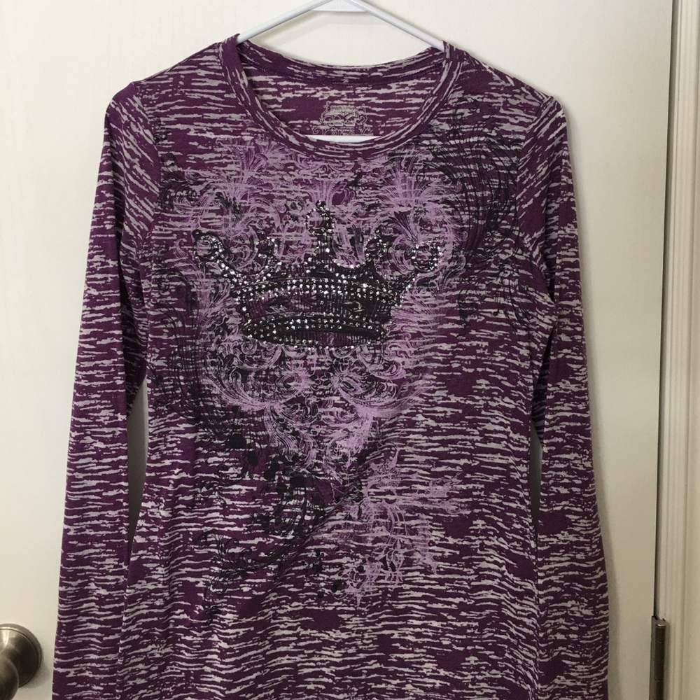 Purple long sleeve top