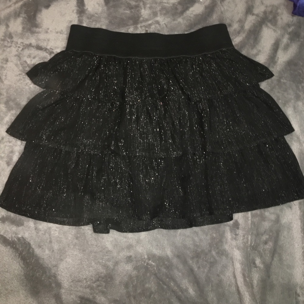 Black and silver skirt