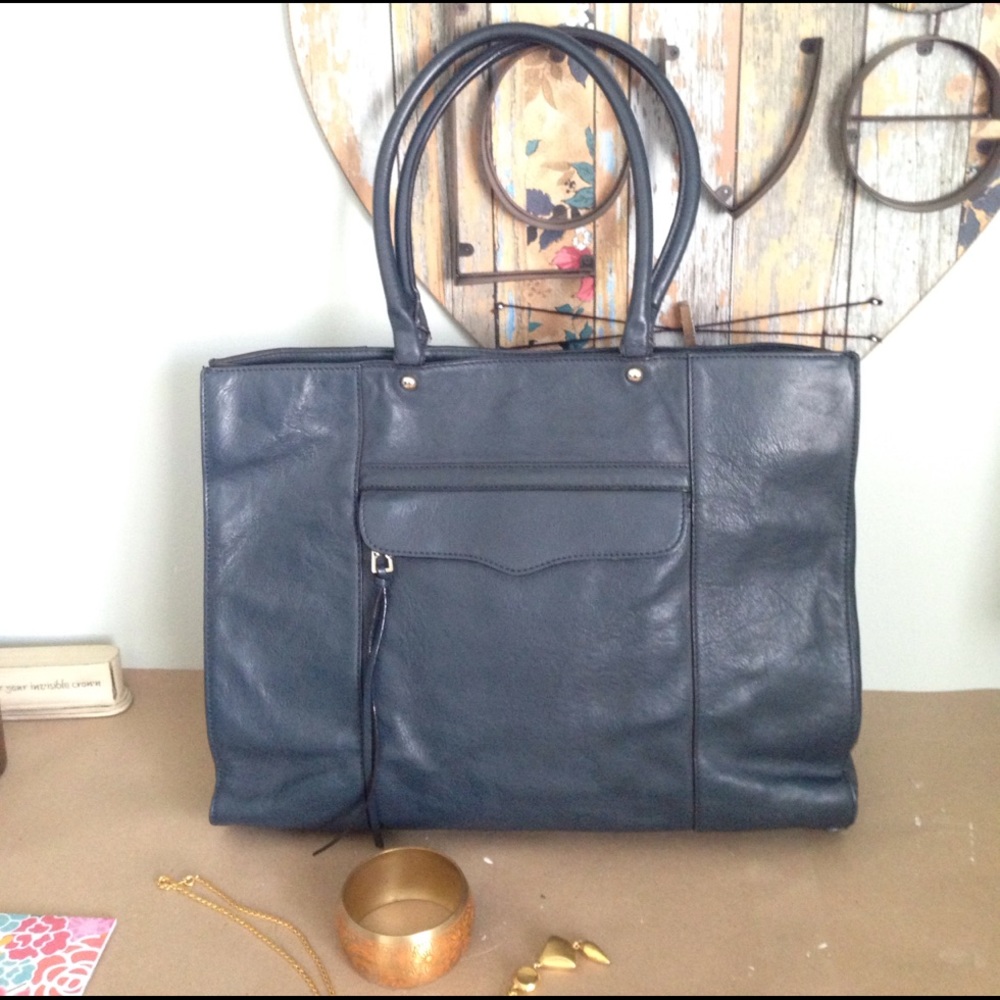 Rebecca Minkoff Navy Blue Large MAB Tote Bag