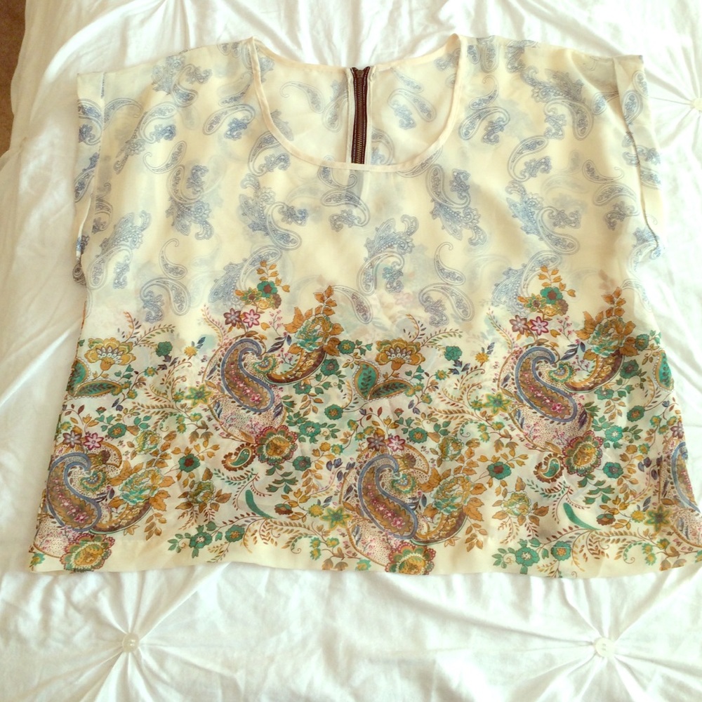 Sheer Paisley Blouse - XXL