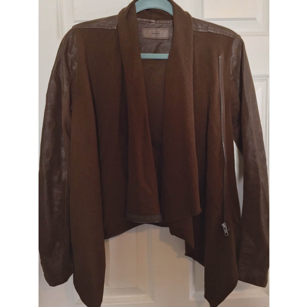 🚫SOLD🚫 Blank NYC vegan suede drape jacket
