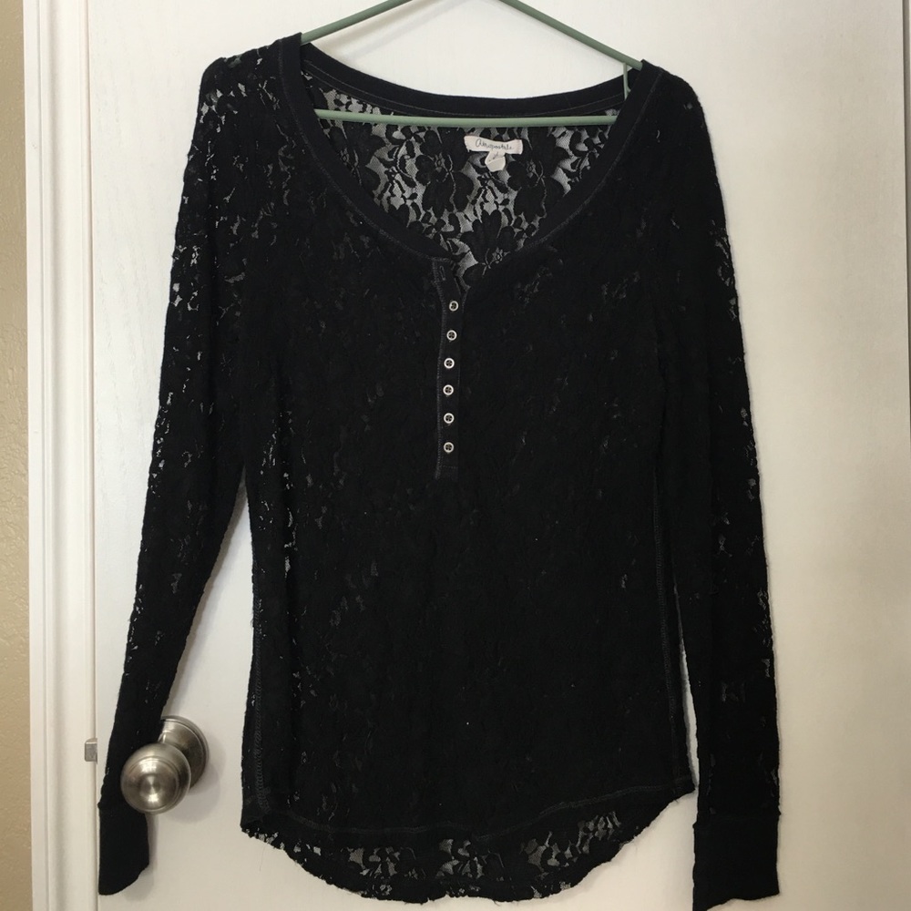 Black lace top