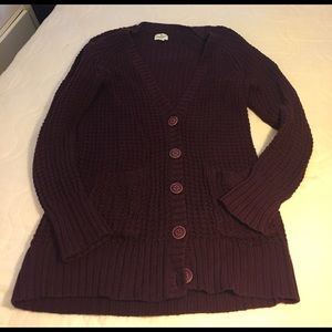 Dark purple knit sweater, American Eagle, Large