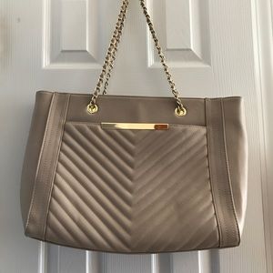 BNWOT Beige Chain Strap Tote