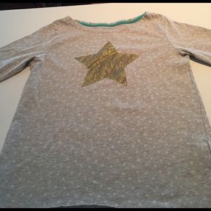 Mini Boden Long Sleeve Star Tee, size 9-10